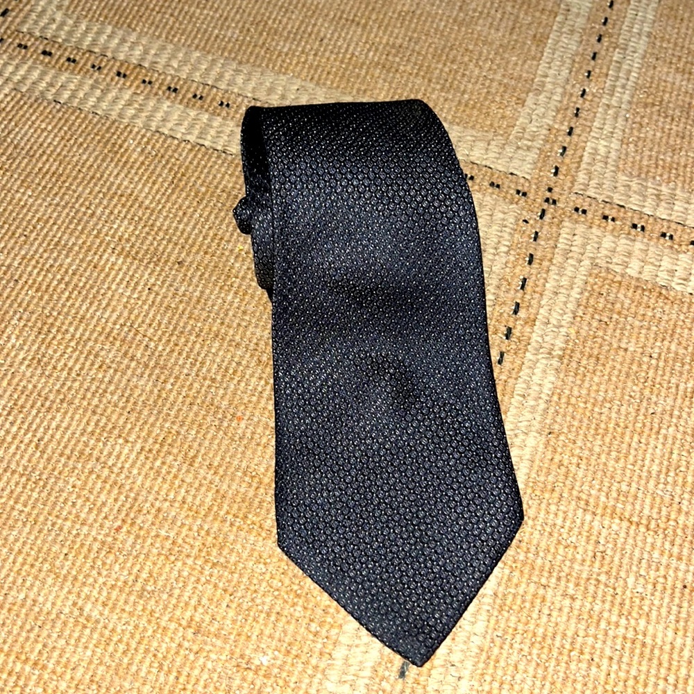 Black with silver lining 100% silk Calvin Klein tie